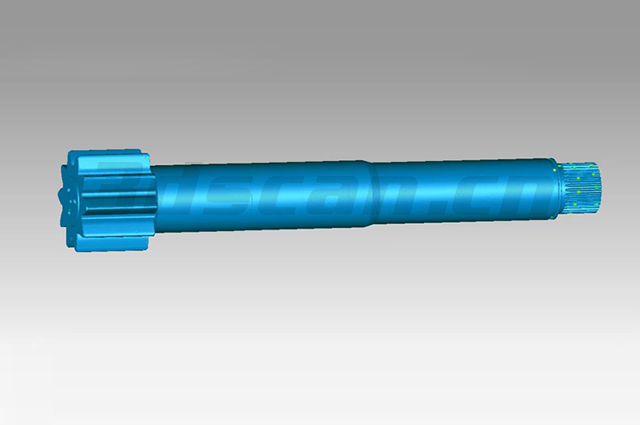 STL data chart of large mechanical gear shaft