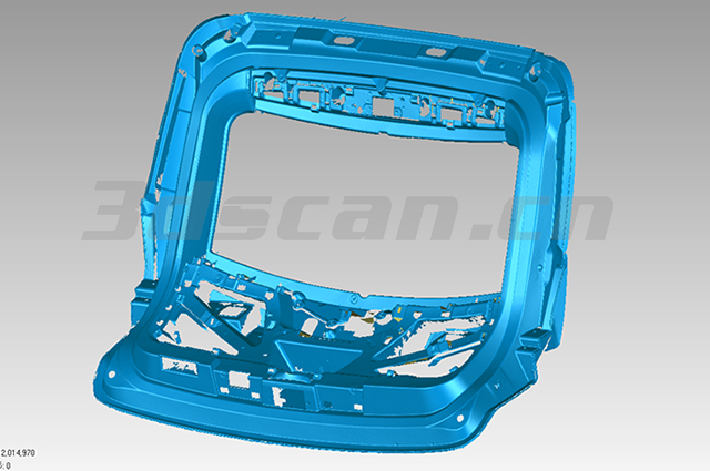 Car tailgate STL data diagram