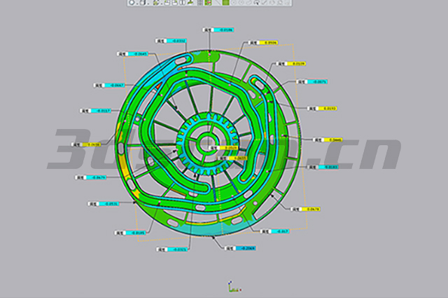 Gear comparison inspection diagram