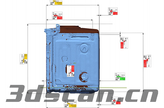 Comparison data chart of dishwasher chamber